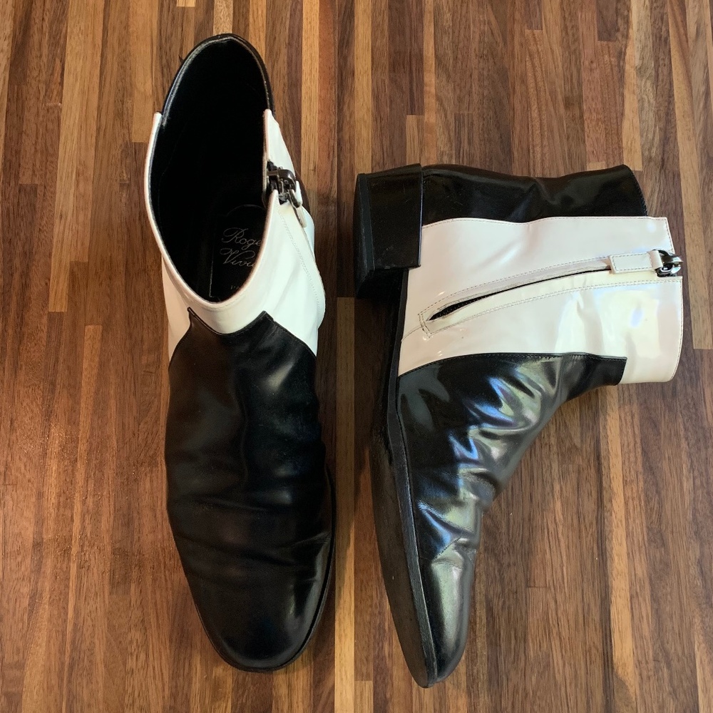 Roger Vivier Patent Leather Ankle Boots